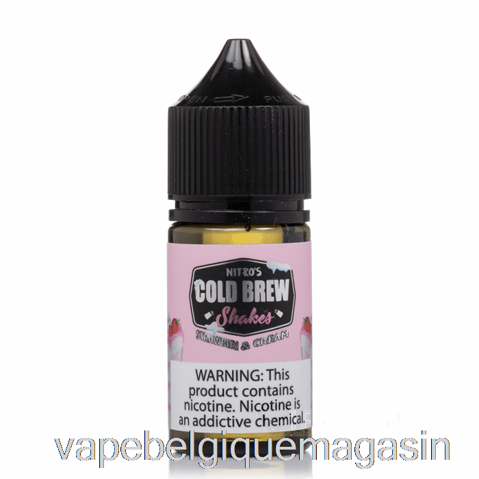 Vape Juice Fraise Et Crème - Sels D'infusion Froide Nitro - 30 Ml 25 Mg